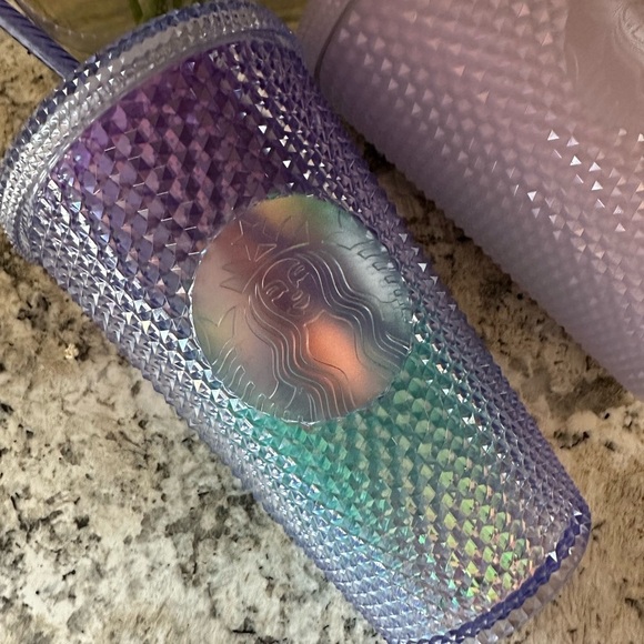 Starbucks Mermaid & Unicorn Purple Cold Drink Studded Tumblers 16 oz. Set of 2 - Picture 10 of 12